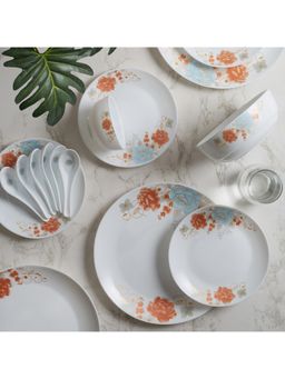 HomeTown - Moon Opal Ware Dinner Set Of 33 Pieces In Multi-Colour