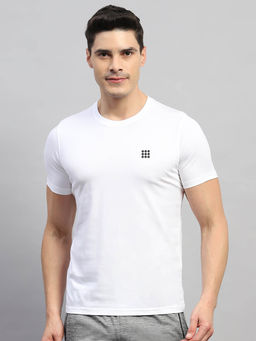 Rock.it - Men's White Solid Round Neck Half Sleeves T-Shirt