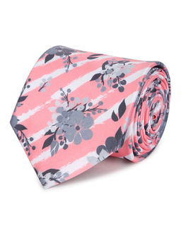 Tossido - Pink Printed Microfiber Necktie