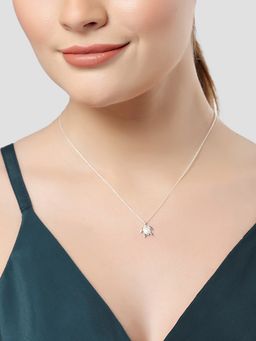 Karatcart - KUNUZ by 925 Sterling Silver Turtle Shape Pendant with Chain for Women