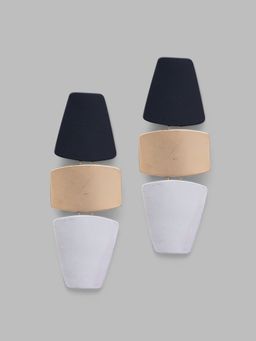 Globus - Gold Plated Geometric Drop Earring-3619344001