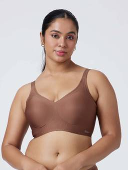 B'There - Womens Premium Full Coverage Seamless Bra - Brown