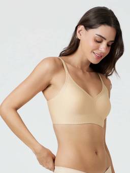 B'There - Womens Premium Full Coverage Seamless Bra - Beige