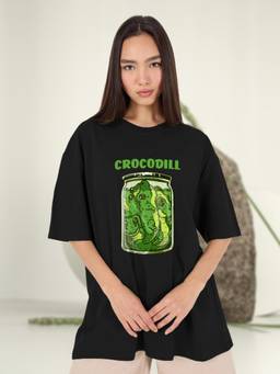 PRONK - Printed Womens Oversized Cotton T-shirt