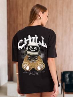PRONK - Printed Womens Oversized Cotton T-shirt
