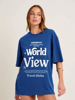 PRONK - Printed Womens Oversized Cotton T-shirt