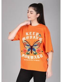 PRONK - Printed Womens Oversized Cotton T-shirt