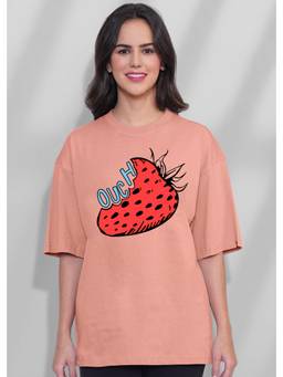 PRONK - Printed Womens Oversized Cotton T-shirt