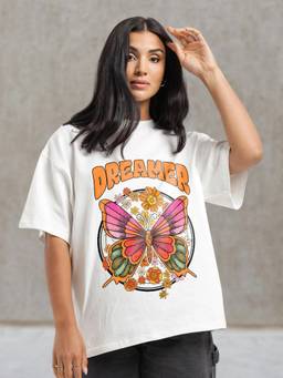 PRONK - Printed Womens Oversized Cotton T-shirt