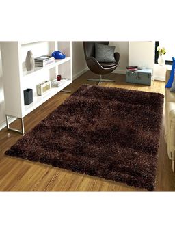 Saral Home - Brown Polyester Carpet-180x270 cm