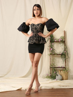 Heart Up My Sleeves - Black Dynasty Puff Sleeves