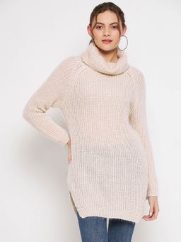 CAMLA - Beige Sweater for Women (M)