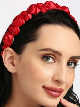 OOMPH - Jewellery Red Roses Floral Fashion Hair Band Head Band