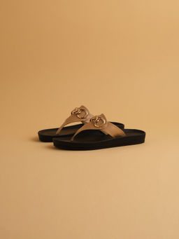 ERIDANI - Phoenix Beige Embellished Flats