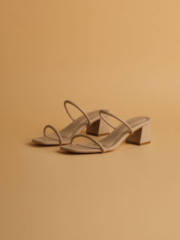 ERIDANI - Aster Block Heels Beige