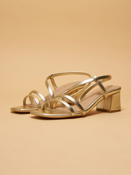 ERIDANI - Celin Gold Strappy Heels