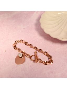 Salty - Women Toggle Heart Clasp Accent Bracelet