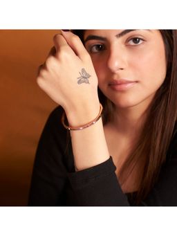 Salty - Women Roman Era Rose-Gold Plated Kada