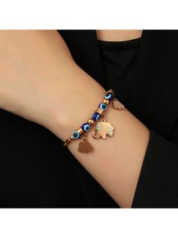 Salty - Women Horizon Evil Eye Design Rose Gold Plated Bracelet