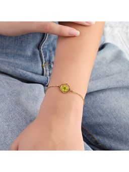 Salty - Women Light Green Luminescent Resin Floral Bracelet