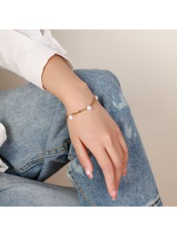 Salty - Women Gold Glimmer Pearl Bracelet