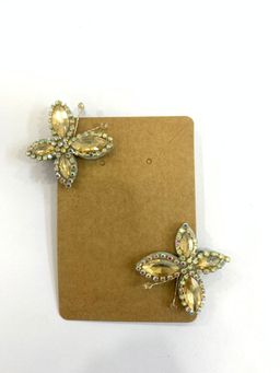 BEAUTY SPOT JEWELLERY - Women Golden Butterfly Crystal Hair Clips (Pack of 2)