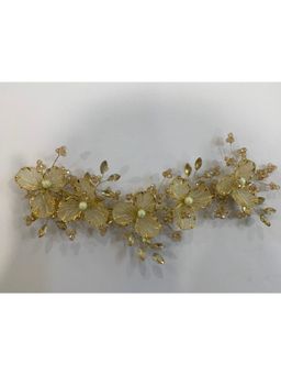 BEAUTY SPOT JEWELLERY - Women Golden Blush Arcadia Floral Hair Clip
