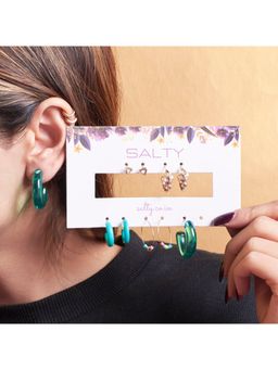 Salty - Women Trendsetting Multi-Color Earrings (Pack of 5)