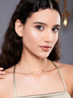 Salty - Women Multi-Color Lagoon Stone Tassel Necklace Set