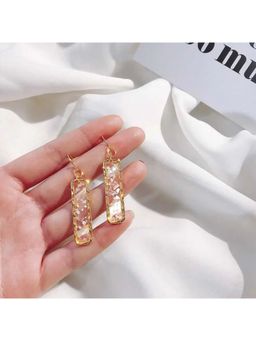 Salty - Women Resin Long Bar Acrylic Dainty Bling Drop Earrings