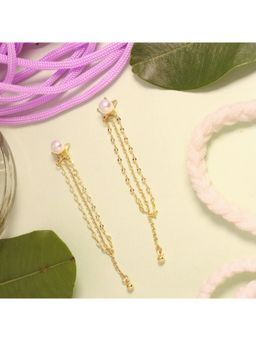 Salty - Women Pure Lusty Pearl Tassel Drop Earrings