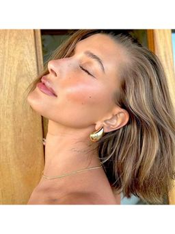 Salty - Women Chunky Teardrop Gold Drop Earrings