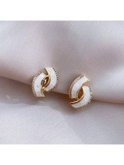 Salty - Women White Royal Grace Stud Earrings