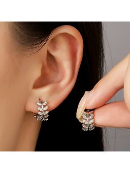 Salty - Women Anwen Floral Crystal Hoop Earrings