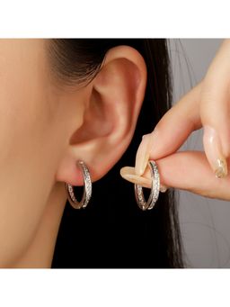 Salty - Women Odessa Stone Studded Hoop Earrings