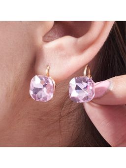 Salty - Women Pink Vibrant Stone Chic Drop Earrings