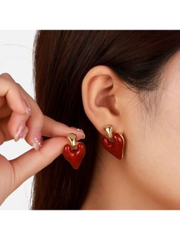 Salty - Women Love Cherry Red Drop Earrings
