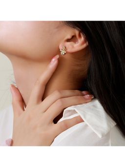 Salty - Women Greenery Blossom Floral Hoop Earrings