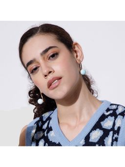 Salty - Women Celestial Curve Blue Drop Earrings