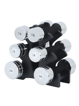 KAKSS - Steel Dumbbell with Stand (12kg)