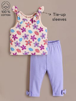 Hopscotch - Top Bow and Knot Cotton Pant