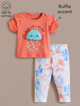 Hopscotch - T-Shirt Ruffle and Pop Cotton Pant