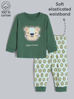 Hopscotch - T-Shirt Cozy Jungle Nights Cotton Jogger Set