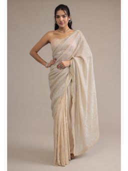 Zari Jaipur - Silk Embellished Saree With Unstitched Blouse