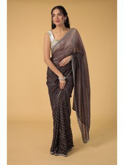 Zari Jaipur - Silk Embellished Saree With Unstitched Blouse