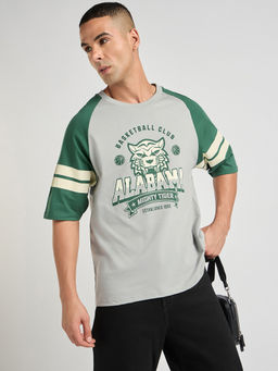 DILLINGER - Mens Printed Oversized Raglan Sleeve Round Neck T-Shirt