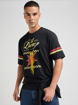 DILLINGER - Mens Printed Oversized Half Sleeve Round Neck T-Shirt