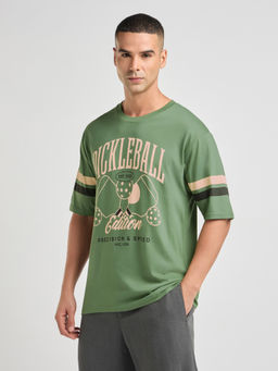DILLINGER - Mens Printed Oversized Half Sleeve Round Neck T-Shirt