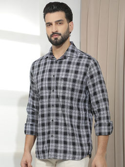 CRIMSOUNE CLUB - Men's Black Checked Shirt