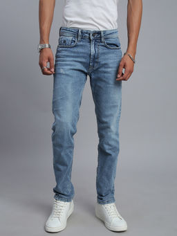 necked - Men's Light Blue Washed Comfort Straight Jeans